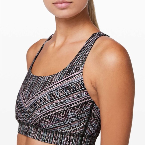Lululemon Energy Bra Tribal Pace Energy Bra Size 4 - Picture 1 of 7